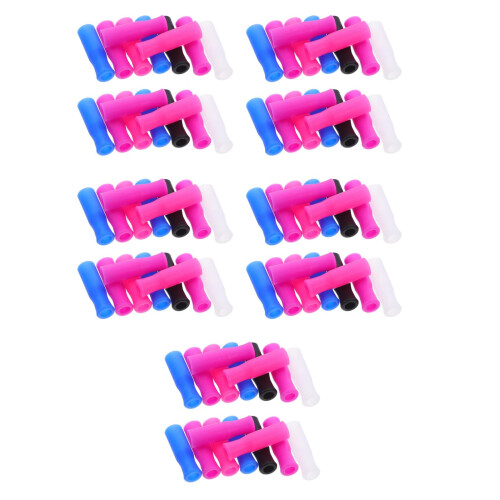 250Pièces Manchons Silicone Pour Pailles Ensemble Réutilisable Coloré