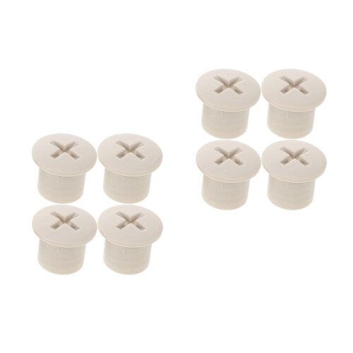 8Pièces Capuchons Plastique Beige Pour Fixation Sécurisée De