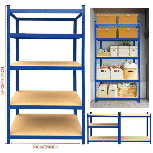 5 Tier Galvanised Heavy Duty Shelving Rack 875KG 1