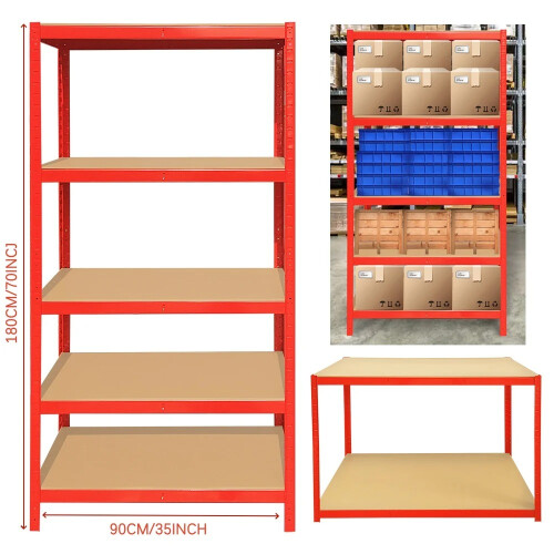 5 Tier Galvanised Heavy Duty Shelving Rack 875KG 2