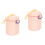 2Stk Reise Milchpulverbox Pink Mit 1