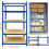 5 Tier Galvanised Heavy Duty Shelving Rack 875KG 5