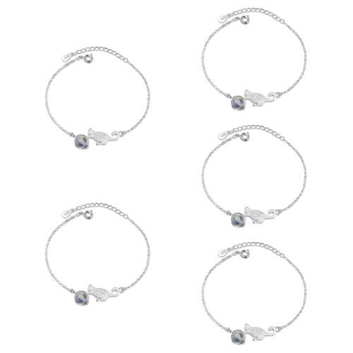 5Stk Blaue Link-Armbänder, Stylische Handketten Für