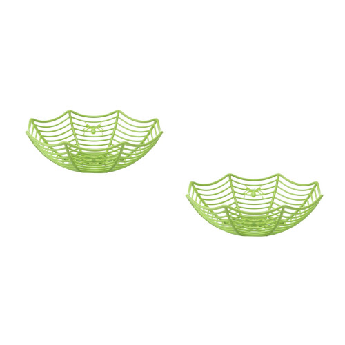 2Pièces Bols Vert Pour Fruits Snacks Décoration
