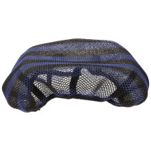 4Pcs Polyester Mesh Motorcycle Seat Covers Blue Breathable Cushion