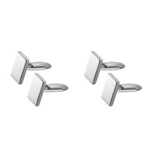 2Pcs Silver Men Shirt Cufflinks Vintage Style Durable Sleeve Buttons