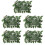 5Pièces Mur Végétal Artificiel Vert Bois Plastique 8