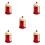 5Sets Space Saving Red Dipping Bowls with Lids and Holder 4
