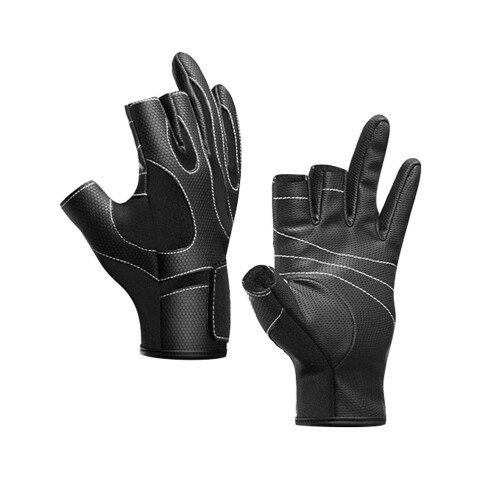 2Paires De Ajustables Demi-Doigts Noir Résistant