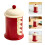 5Sets Space Saving Red Dipping Bowls with Lids and Holder 10