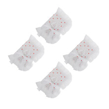 4Pièces Étui Livre Tissu Nœud Cœur Pour