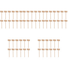60Pcs Light Brown Mini Wood Hammers Kids Educational Toys Safe Durable