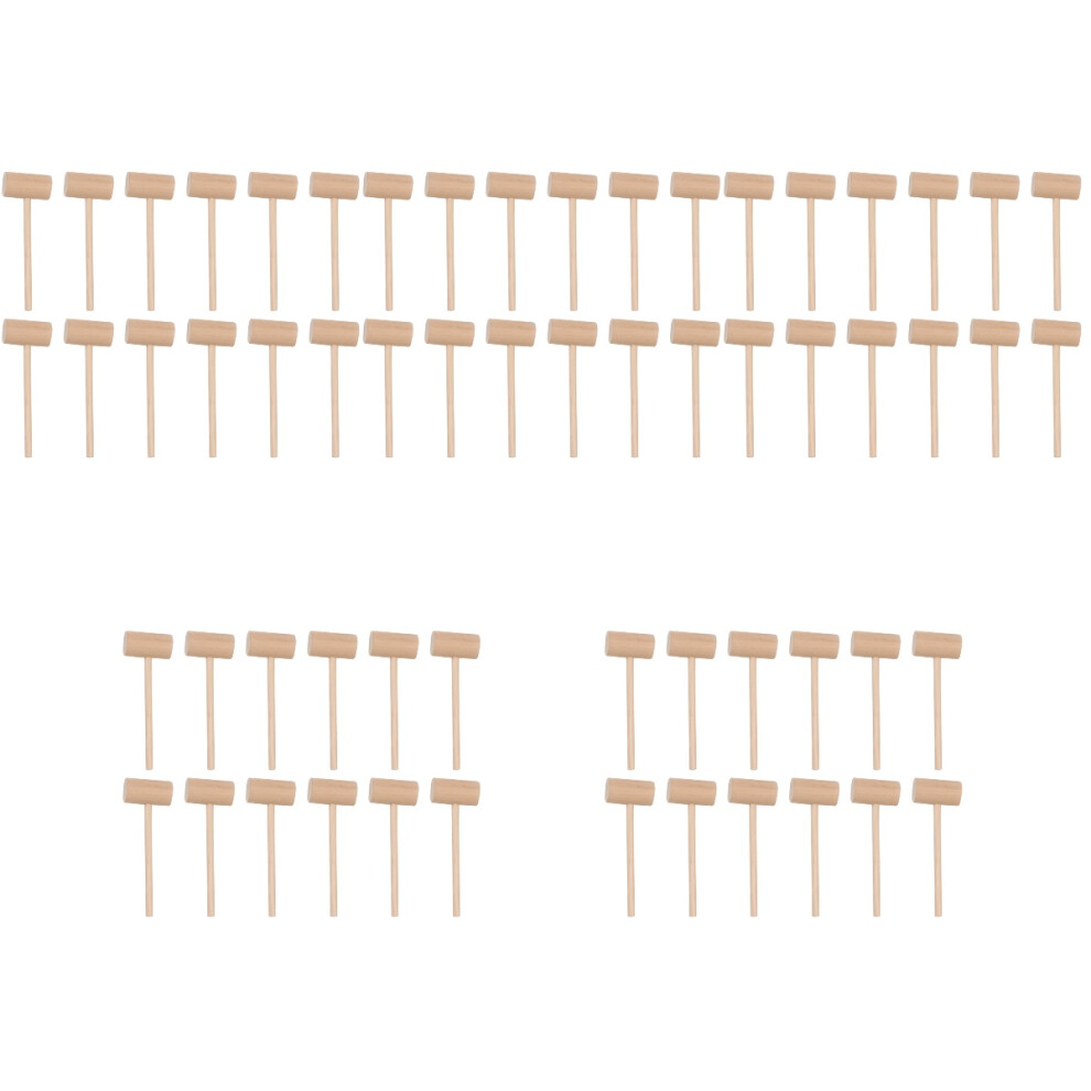 Photos - Educational Toy 60Pcs Light Brown Mini Wood Hammers Kids  Safe Durable