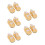 5Pièces Chaussures Dorées En PU Miniature Pour Accessoires 1