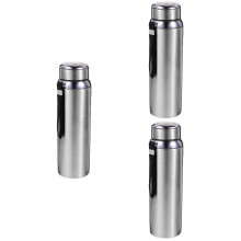 3Stk Trinkflasche Vakuum Isoliert Silber Für Outdoor & Büro