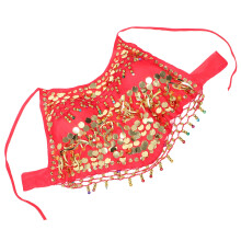 Danse Ventre Paillettes Coloré Polyester