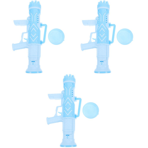 3Pcs Blue Electric Kids Bubble Maker Portable Bubble Blower