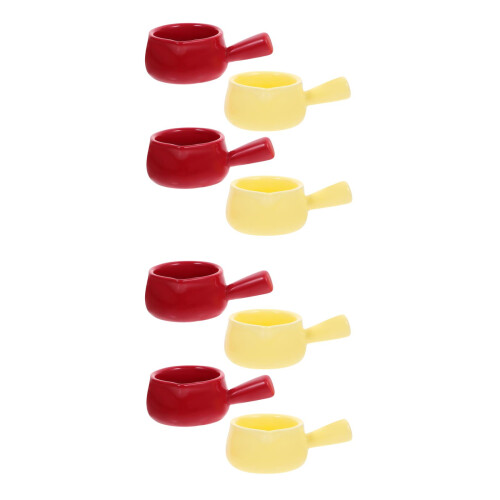 8Pièces À Sauce Céramique Anse Couleurs Assorties