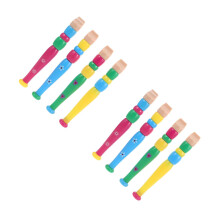 8Pcs Kids Flute Plastic 6-Hole Assorted Colors Beginner Musical Toy