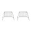 2Ensembles Grille Barbecue Camping Pliable Acier Argent Résistant 1