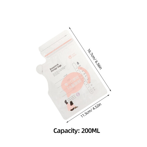 120Stk Temperatursensible Brustmilchbeutel Ldpe+pet Mit Ausgießer 2