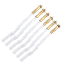 6Pièces Mèches Coton Support Alliage Pour Lampe À Huile Cérémonie