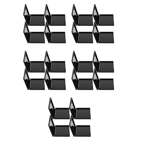 20Pcs Lightproof Black Base Uv Solid Jelly Glue Storage Case for Nails