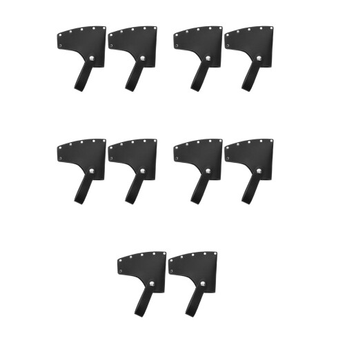 10Pcs Black PU Protective Cover Portable Sheath for Hiking