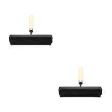 2Pièces Rouleaux Tampons Pour Artisanat Noir En Aluminium Bois
