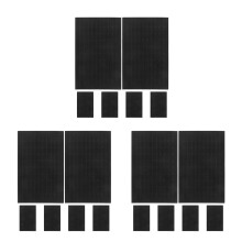 18Pièces Inserts En Velours Noir Pour Boîte À Bijoux Rangement