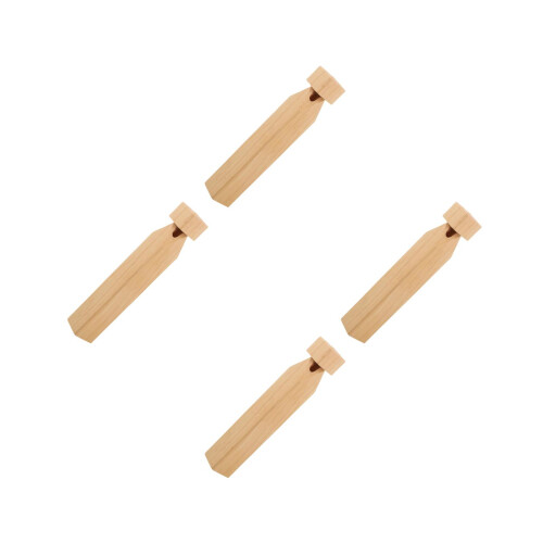 4Pièces Sifflets Bois Train Beige Enfants Faveurs