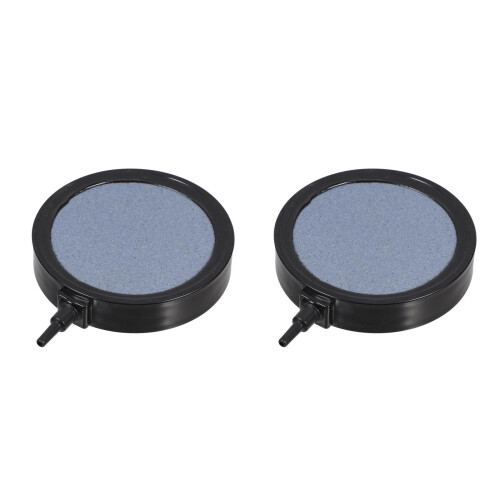 2Pcs Aquarium Bubble Stone Pieces Silent Operation Black Aerator