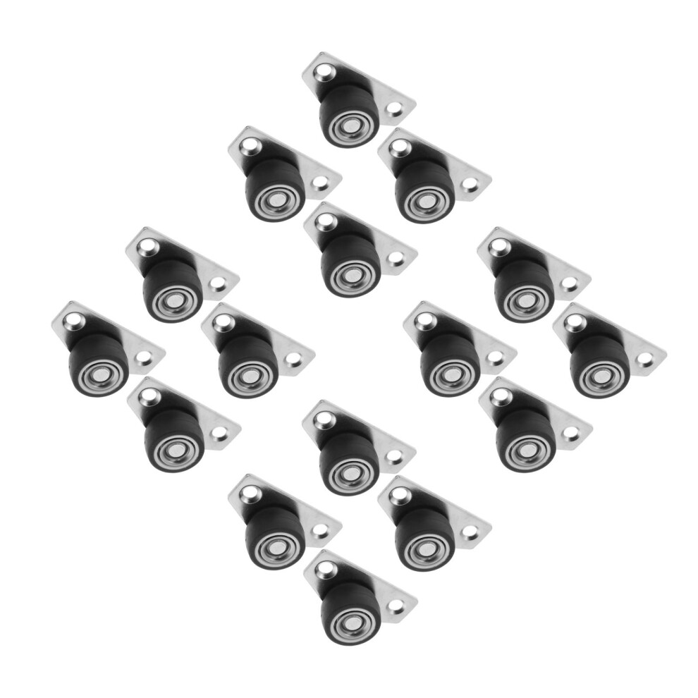 16Sets Low Profile Silent Side Mount Casters Tpr Wheels For Furniture 3703108407623