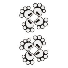 8Pcs Silicone Snowboard Antislip Cushions White Ski Grip Stickers