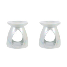 2Stk Weißer Keramik Ölwärmer Aromatherapie Halter Mit Stabilem Stand
