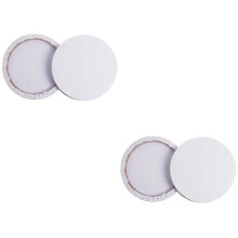 4Pcs White Round Canvas Frame Cotton Panels for Oil & Acrylic Artists