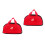 2Pièces Sac De Rangement Rouge Pour Accessoires Échecs 1
