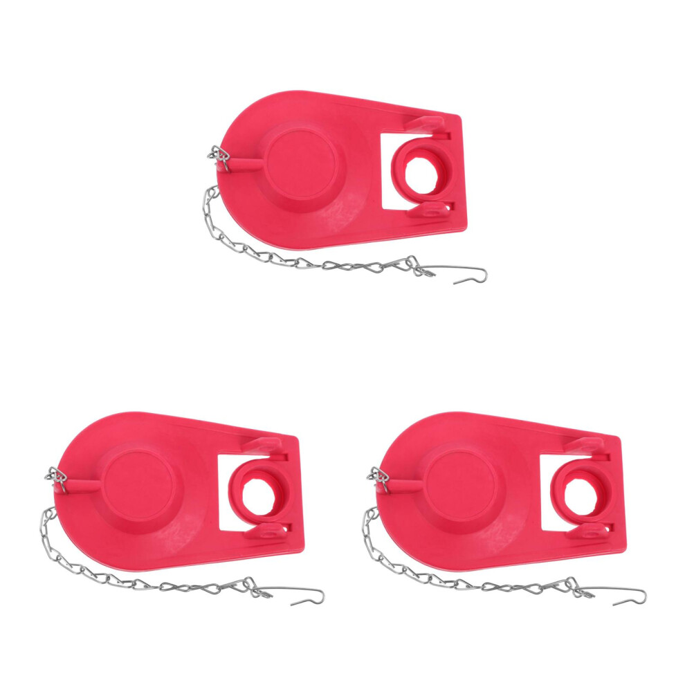3Pcs Leakproof Red Rubber Toilet Flapper Parts For Universal Toilets 3703108474724