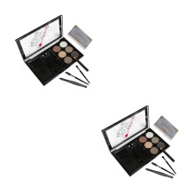 2Ensembles Poudre Sourcils ABS Kit Femme Coloré