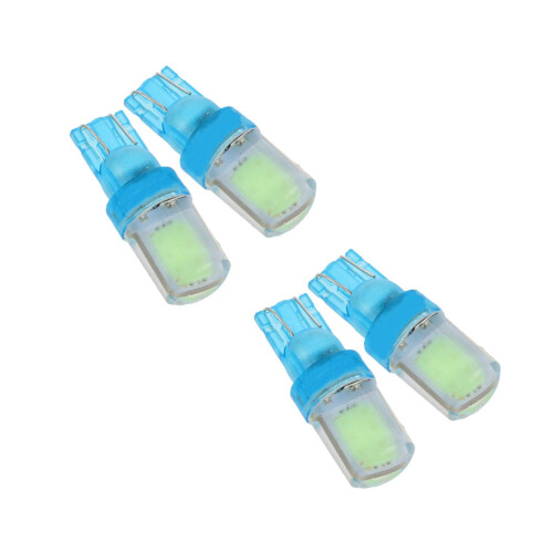 4Pcs Cob Silicone Car Work Light Multi Color Glass License Plate Lamp