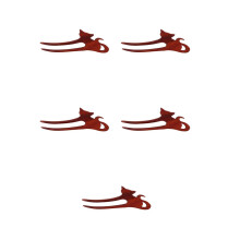 5Pcs Elegant Dark Red Sandalwood U Shaped Hairpins for Classic Updos