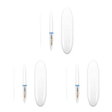 3Pièces Stylo Plume Transparent En À Rechargeable