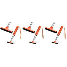 3Pièces Raclette Acier Inoxydable Orange Réglable Pour