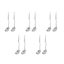 10Pcs Silver Stainless Steel Scoop Soup Ladle Multi-Use Kitchen Tool