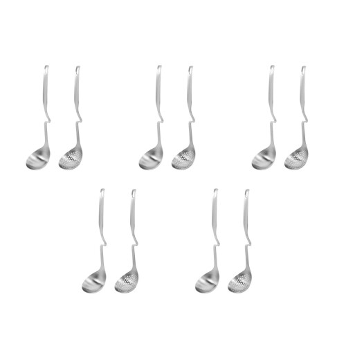 10Pcs Silver Stainless Steel Scoop Soup Ladle Multi-Use Kitchen Tool