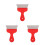 3Pièces Outils Papier Peint Acier Inox Rouge 1