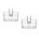 2Pièces Panier Accessoire Pliable Acier Argenté Durable 1
