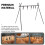 2Sets Corrosion-Resistant Aluminum Camping Hook Rack Folding Tripod 6
