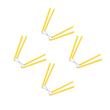 4Pièces Support Pliable En Acier Inoxydable Jaune Pour Gâteau Chiffon