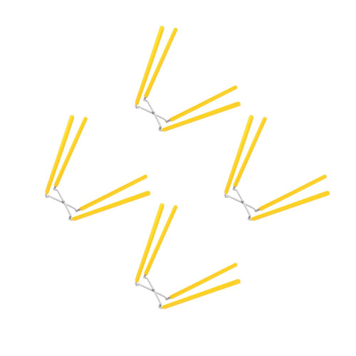 4Pièces Support Pliable En Acier Inoxydable Jaune Pour Gâteau Chiffon